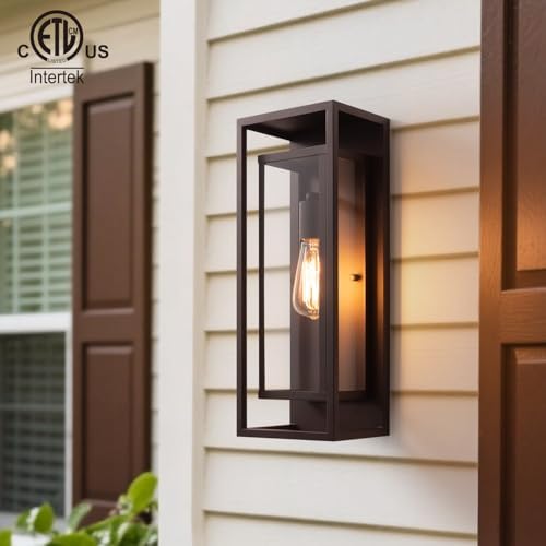 mirrea 18" Modern Outdoor Porch Wall Light, Oil Rubbed Bronze, 2 Pack - Image 4