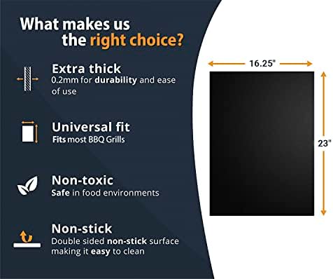Linda's Essentials Extra Large Grill Mats for Outdoor Grill Mat (3 Pack) - Reusable Heat-Resistant Grilling Mats for Outdoor Grill, Non Stick Grill Matt, Easy Clean BBQ Mats for Outdoor Grills - Image 4