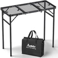 Anbte 3ft Tri-fold Grill Table, 3 Adjustable Heights Max 29.5", 35" x 16" by Anbte