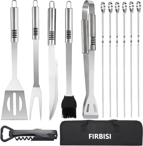 BBQ Grilling Tools Set,Stainless Steel Grilling Accessories Kit for Men Gift,13pc BBQ Grill Utensils Gift Kit with Portable Carry Bag BBQ Tools Grill Tools Set for Backyard Outdoor Grill Cooking by Unknown
