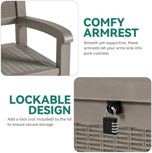 YITAHOME 70 Gallon Deck Bench with Storage - Image 3