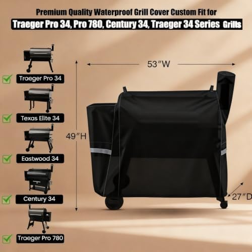 QuliMetal Heavy Duty Grill Cover for Traeger Pro 34/780 Series - Image 2