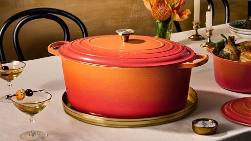 Le Creuset Enameled Cast Iron Oval Dutch Oven, 15.5 qt., Flamme Doree - Image 6