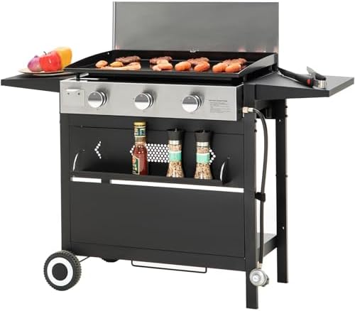 Sophia & William 28-Inch Flat Top Grill Outdoor Barbecue Griddle Black by SophiaWilliam