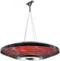 Electric Patio Heater Outdoor, ThermoMate 1500W Infrared Hanging Heater Ceiling Mounted with Chain, IP65 Waterproof Outdoor Heater for Porch, Gazebo, Balcony, Black by ThermoMate