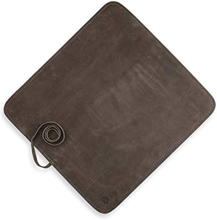 Angus Stoke Knife Bag for Chefs–knife Roll Bag leather 7 slots – Leather Knife Case Noah (green-olive) - Image 5