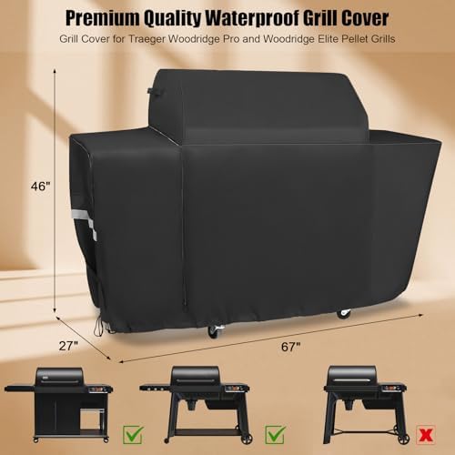 Grill Cover for Traeger Woodridge Pro & Elite, BAC776 - Image 2
