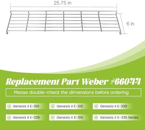 Warming Rack for Weber 66044 Genesis II/II LX 300 Series GS4 Replacement Parts E-310 E-315 E-330 E-335 S-310 S-335 Gas Grill Grate Stainless Steel 304 BBQ - Image 3