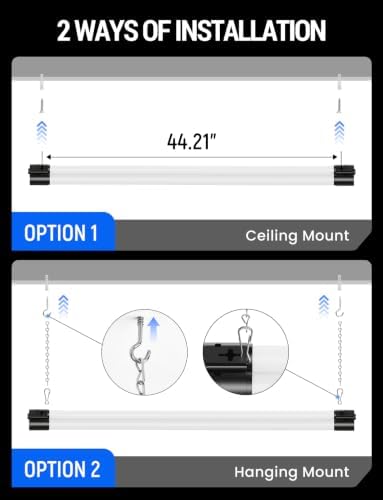 4FT LED Shop Lights, 45W 4500LM 6500K, Garage Light with Plug Hanging 6Pack - Image 5
