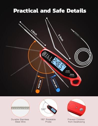 Instant Read Meat Thermometer Digital for Cooking with Dual Probe - Image 4