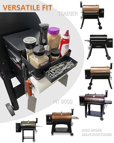 Pellet Grill Caddy Storage Bin with Paper Towel Holder for Traeger Pit Boss - Image 6