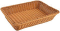 Large Wicker Bread Basket for Party Food, Rectangle Woven Fruit Basket, Gift Baskets Empty, Sturdy Durable Stackable Storage Baskets for Kitchen, Store, Restaurant, Party (Brown, L) by Unknown