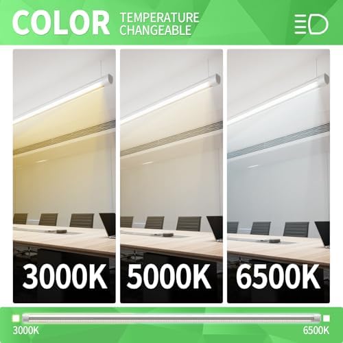6 Pack LED Shop Lights 4FT,30W 4500LM,6CCT Tunable,Plug-in Garage Light - Image 4