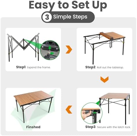 Join Nature 46.4" Large Camping Table for 2-6 People, Heavy Duty Foldable - Image 6