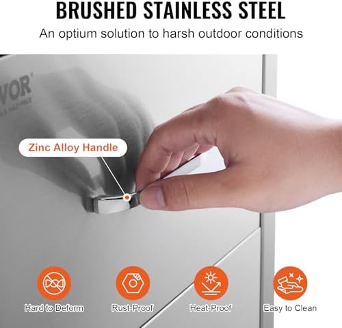 VEVOR Outdoor Kitchen Drawers 14"W x 14.3"H x 23"D Stainless Steel - Image 6