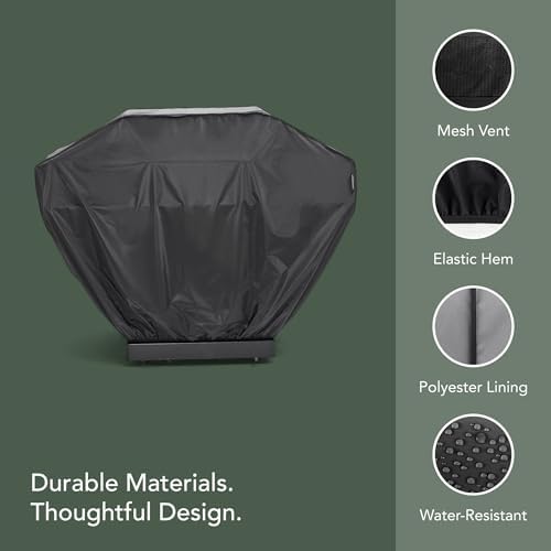 Covermates Classic Grill Cover - All-Weather Heavy Duty Outdoor BBQ Cover with Water-Resistant 12-Gauge Vinyl, Mesh Vents, Protection for Large Outdoor Grills (32 Inch) - Image 4