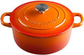 EDGING CASTING Enameled Cast Iron Dutch Oven, 5.5 Quart, Round Cast Dutch Ovens Pot with Lid Dual Handle for Bread Baking, Oven Safe up to 500°F, Orange by EDGINGCOOKWARE