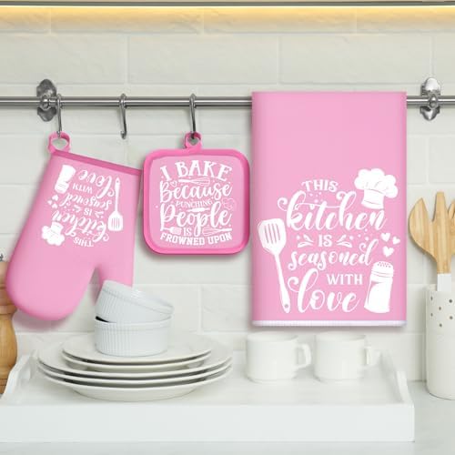 Sratte 6 Pcs Kitchen Decor Accessories Set, Kitchen, Light Pink - Image 2