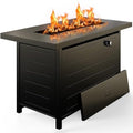 Ciays 42 Inch Gas Fire Pit Table, 60,000 BTU Propane Pits for Outside with Steel Lid and Lava Rock, 2 in 1 Firepit Table Gatherings Parties on Patio Deck Garden Backyard, Black by Ciays