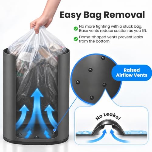 SensorCan 13 Gal Automatic Sensor Trash Can with Lid | Filter | AC Adapter - Image 6