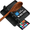 Zulay Kitchen Silicone Utensil Rest - BPA-Free, Durable Spoon Rest with Drip Pad - Heat-Resistant for Stove Top & Counter - Kitchen Gadget Holder by ZulayKitchen