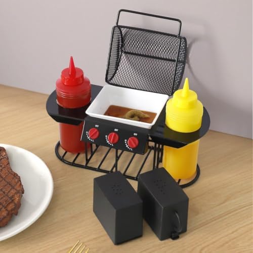 BBQ Grill Shelf, Outdoor Grill Accessories Shelf, Black Grilling Rack for Camping, Outdoor Kitchen and Barbecue Essentials - Image 3