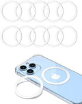 KALAPOP Metal Rings 10PCS,Ultra-Thin(0.4mm) for MagSafe Sticker,Magnetic Adapter,Phone Cases&Wireless Charger,Compatible with iPhone 17/Air/16/15/14/13,Galaxy S24/S23/S22/Kindle(White 10PCS) by KALAPOP