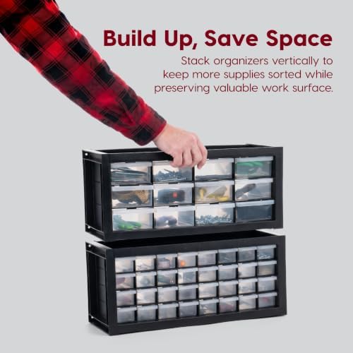 IRIS USA 12-Drawer Desk Storage Organizer, Charms, Water Packets, Black - Image 4