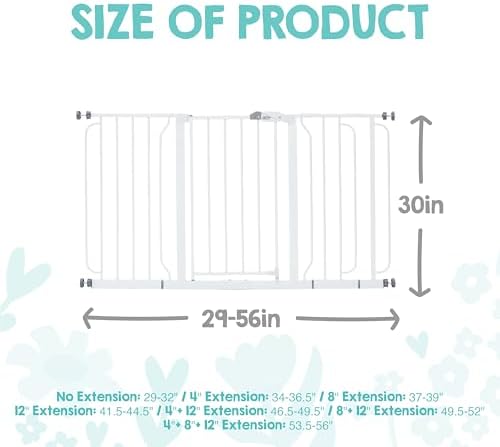 Regalo Safety 29"-56" Extra Wide Baby Gate, Bottom of Stairs & Doorways - Image 2