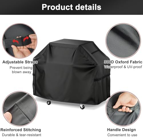 LBTING Grill Cover, 65-inch Heavy Duty Waterproof BBQ Gas Grill Cover - Image 3