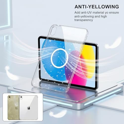 Clear Glitter Magnetic Ring Case for iPad (A16) 11th/10th Generation - Image 5