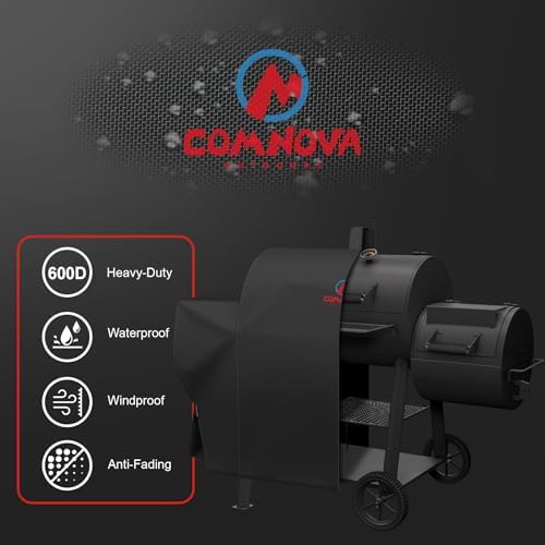 Grill Cover for Oklahoma Joe's Longhorn Combo Grill - 600D Premium BBQ Cover Waterproof & Heavy Duty for Oklahoma Joe's Charcoal Gas Smoker Combo, 69" L x 25" W x 43" H - Image 3