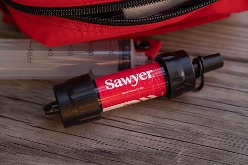 Sawyer Products SP1204 Mini Water Filtration System, Filter and Cleaning Plunger only, 4-Pack, Red - Image 4