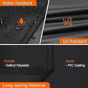 iCOVER 60 Inch Grill Cover, 600D Heavy Duty Waterproof BBQ Grills Covers, UV Resistant & No Fading, for Weber Char Broil Holland Jenn Air Brinkmann Dyna-Glo - Image 6