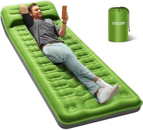 OGERY Sleeping Pad for Camping, 6" Extra-Thick Reinforced Camping Pad by OGERY