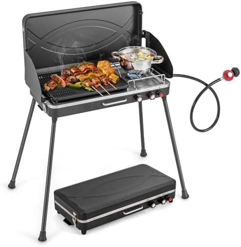 Giantex 2-in-1 Portable Propane Gas Grill & Stove with Detachable Legs by Giantex
