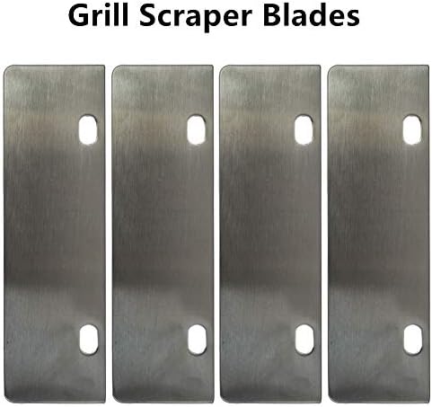 LRui Stainless Steel Grill Scraper 6" Replacement Blade Pack of 4 Heavy Duty Outdoor BBQ Grill Cleaning Tools & Accessories - Image 6