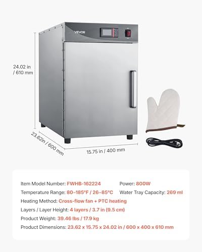 VEVOR Commercial Electric Food Warmer 4 Tier Stainless Steel Single-Door - Image 7