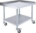 36" x 30" Stainless Steel Equipment Stand with Undershelf and Casters NSF by ExpressKitchQuip