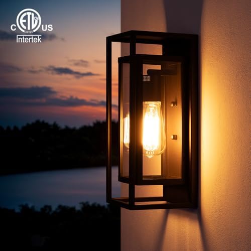 mirrea 14" Modern Outdoor Porch Wall Light, Oil Rubbed Bronze, 2 Pack - Image 7