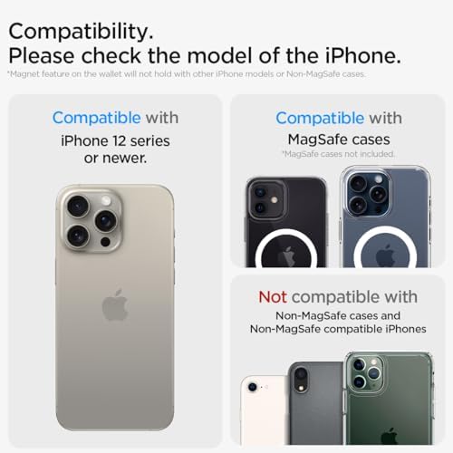 Spigen for MagSafe Wallet, Holds 3 Cards, Strong Magnet, Urban Fit MagFit - Image 2