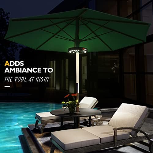 Eletorot 2pcs Rechargeable Patio Umbrella Lights Outdoor Decor for Garden - Image 7