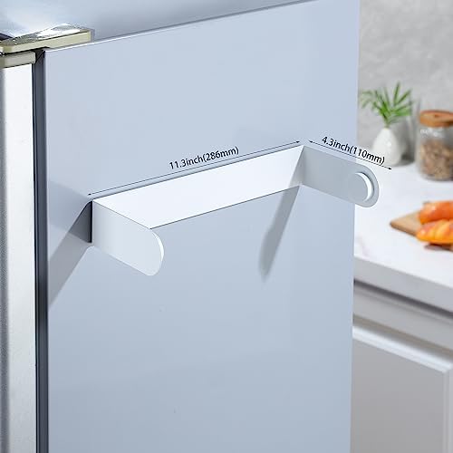 DELITON Magnetic Paper Towel Holder - Multifunctional White Paper Towel Rack with Strong Magnetic Fit Most Size Paper Towels for Refrigerator, Rv, Garage, BBQ - Image 5