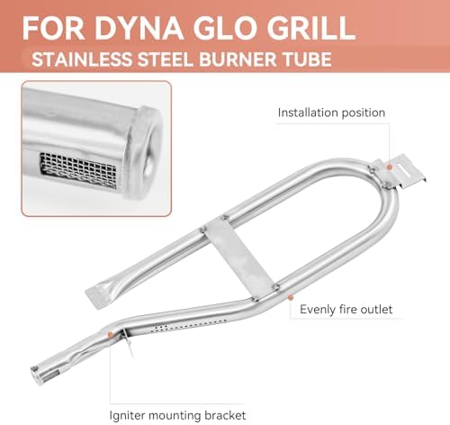 Grill Parts for Dyna-Glo 5 Burner DGH474CRP DGH483CRP DGH485CRP, DGH474CRN-D, DGH474CRN,4 Burner DGH450CRP,3 Burner DGH373CRP, Porcelain Heat Plate Stainless Steel Burner for Revoace GBC1793W - Image 5