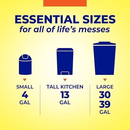 Hefty Essentials 13 Gallon Kitchen Trash Bags, 120 Count, Fresh Linen Scent - Image 6