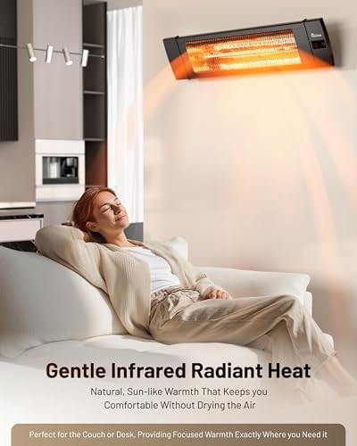 DR. INFRARED HEATER Portable Infrared Indoor and Outdoor Space Heater for Patio, Garage, Commercial & Residential With Remote Control, Without Thermostat, Black - Image 6