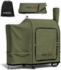 Foldable Grill Cover for Traeger Pro 22/575 Series, Waterproof 600D Heavy Duty Wood Pellet Smoker Cover, Fade＆Tear Resistant Pellet Grill Cover for Pro 20 Lil’ Tex Elite 22,Green by Unknown