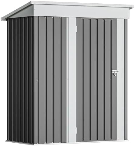 Devoko 5x3 FT Outdoor Storage Shed, Gray by DEVOKO