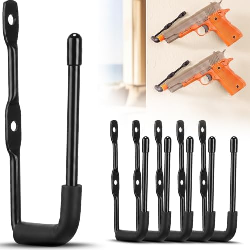 Yaocom 5 Pcs Pistol Wall Mount Rack with Rubber Coated Hooks by Yaocom