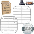 2Pcs Stainless Steel Crisper Rack for Ninja Crispi Pro & FN101 Air Fryer by Unknown